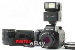 ALL MINT Set Pentax 645N + A 75mm f/2.8 Lens, 120 / 220 Back etc from JAPAN