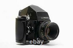 BRONICA SQ A MEDIUM FORMAT FILM CAMERA TWO LENSES, 50 AND 200 mm GRIP AND BACK