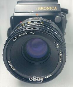 BRONICA SQ-Ai 6X6 CAMERA Complete PS80mm, Waist Viewer, 120 Back, EXCELLENT