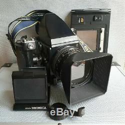 BRONICA SQ-Ai 80mm f2.8 Prism Finder, Winder, 120 6x6 back & Accs BOXES MINT