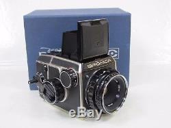 Bronica EC Medium Format 6x6 120 Film Camera + 75mm f/2.8 + Back + WLF BOXED