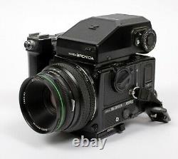 Bronica ETRSi 6X4.5 camera with 75mm F2.8 EII lens + AE-II Prism + grip + 120 back