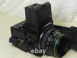 Bronica ETRSi Camera. Zenzanon EII 12.8 F=75mm Lens Waist Level Finder 120 Back