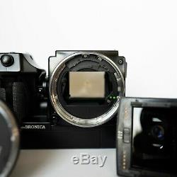 Bronica ETRSi with Back-up Body, 75mm 2.8, 200mm 4.5 Lens, 2 Film Backs