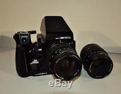 Bronica GS-1 with65mm, 110Macro AE Prism Finder, Speed Grip, 120 Film Back