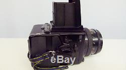 Bronica SQ-Ai Medium Format 6x6 Camera+2 120mm Film Backs=Hood+Strap EXCELLENT