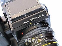 Bronica SQ-Am 6x6 Medium Format Camera + 80mm f/2.8 S Lens + 120 Film Back + WLF