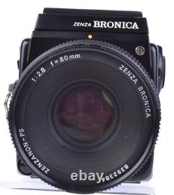 Bronica SQ-B Zenzanon with PS/B 80mm f/2.8 Lens with 120 film back #KR02331