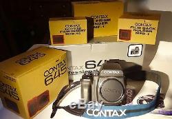 CONTAX 645 AF Med-Format Camera/Prism/Film Back/Insert/ Plus Many More & Extras