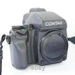 CONTAX 645 AF medium format SLR film camera body with prism finder, film back