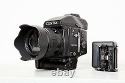 CONTAX 645 Kit + PhaseOne P40+Back +40mm+80mm+120mm Lens + 2 Backs + 2 Inserts