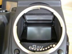 Contax 645 Camera Body and MFB-1 Film Back, Strap & MF-! Eye Level Prism EX