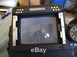 Contax 645 Camera Body and MFB-1 Film Back, Strap & MF-! Eye Level Prism EX