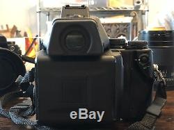Contax 645 Medium Format Body SLR Carl Zeiss Planar 80mm F2 AE Finder Film Back