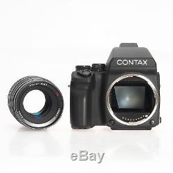 Contax 645 Medium Format Body SLR Carl Zeiss Planar 80mm F2 AE Finder Film back