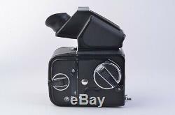 EXC++ HASSELBLAD 500CM BODY withA12 BACK, PM-5 PRISM, DS + STRAP + CAP TESTED NICE