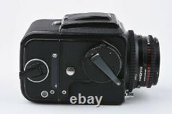 EXC+ HASSELBLAD 500CM withZEISS 80mm PLANAR T LENS, A12 BACK, WLF, CAP, TESTED