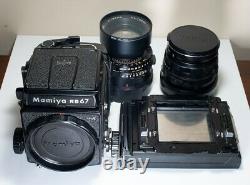 EXC+++ Mamiya RB67 Pro S, 80mm, 180mm, Polaroid Back, 120 Back Medium Format 6x7