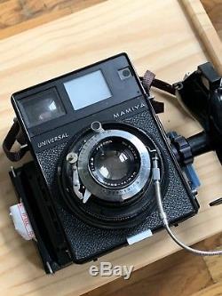 EXC++++Mamiya Universal Press Black withSekor 90mm f/3.5/Grip/ Polaroid Back 584