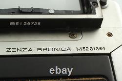Exc+5 w Strap? Zenza Bronica ETR 645 6x4.5 Silver Body 120 Film Back From JAPAN
