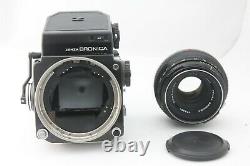 Exc+++++ Bronica ETR MC 75mm F/2.8 Lens AE finder 120 Film Back from Japan