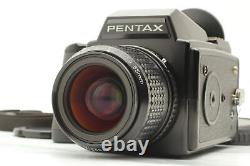 Excellent+++++ Pentax 645 + SMC A 55mm f/2.8 + 120 Film Back + Cap From Japan
