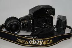 Excellent Zenza Bronica ETRSi AEII 2x Backs 75mm, 50mm, Straps, Caps, Manual Kit