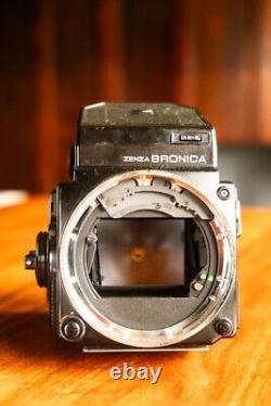 Excellent Zenza Bronica ETR Si AE-II Finder, 75mm f2.8 PE, 120 film back, grip