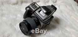 Excellent condition Hasselblad H1 Film back + 80mm F2.8 Lens + charging grip