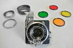 Graflex Century Graphic Camera, 3 Lenses, Roll Back & Accessories