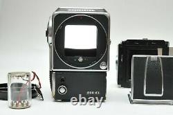 HASSELBLAD 500EL Medium Format Camera + 12 film back magazine + Battery Adapter