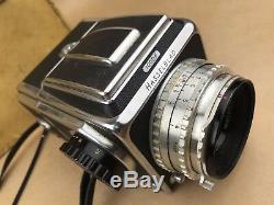 Hasselblad 1000F Set with 80mm F/2.8 Tessar Lens 4 Backs, Case & More
