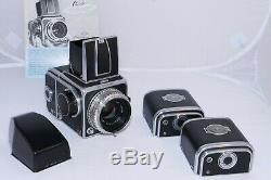 Hasselblad 1000F with 80mm lens Deluxe Camera Outfit with Prism & 2 extra backs