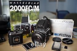 Hasselblad 2000 fc/m, TPlanar 80mm, A12 Back, Prism Meter Finder, WLF and more