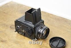 Hasselblad 500CM 500C/M black with Zeiss 80mm f/2.8 T and matching A12 back EXC