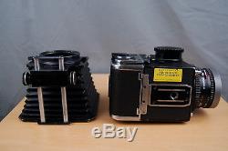 Hasselblad 500CM Black Body with Zeiss Planar 80mm f/2.8 Lens WLF and A12 Back