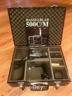 Hasselblad 500CM Camera Body + Carl Zeiss 100mm lens + Flash Bracket + xtra back