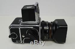 Hasselblad 500CM Late Chrome Body with80mm CF Lens & A12 Film Back Outfit NICE