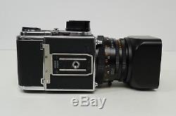 Hasselblad 500CM Late Chrome Body with80mm CF Lens & A12 Film Back Outfit NICE