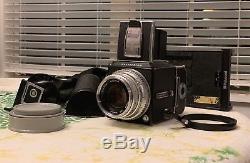 Hasselblad 500CM Medium Format SLR Camera with 80mm f2.8 Zeiss and Film Backs