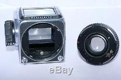 Hasselblad 500CM with80mm f2.8 Planar Black T lens kit with90 prism, & extra backs