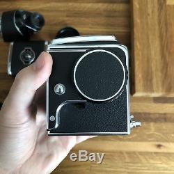 Hasselblad 500C/M 500 CM with 80 mm Planar lens with 2 backs and prism finder