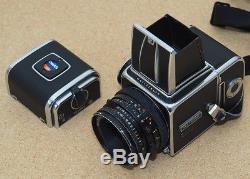 Hasselblad 500C/M CM + Planar 80mm f2.8 T plus two film backs and more. In UK