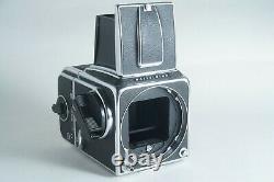 Hasselblad 500C/M Silver Body + A12 Film Back + Waist Level Finder TESTED