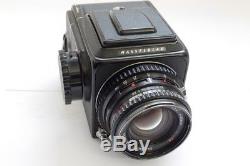 Hasselblad 500C/M black with waist-level finder, A12 back & 80mm f2.8 Planar T