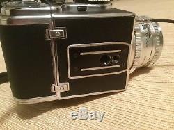 Hasselblad 500C with lens, extra film back, and original manual. $500