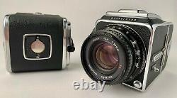 Hasselblad 500 CM Zeiss 80 f2.8 T (+ 2x) A12 backs Near mint condition kit