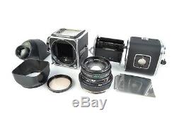 Hasselblad 500 C/M Kit + 80mm Planar Lens + A16 Back with Eye Level Finder #E5578