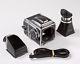 Hasselblad 500 C Body, A12 Back, Waist Level, Pentaprism, And Chimney Finders Ex