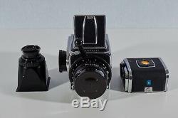 Hasselblad 500 C chrome with Zeiss 80mm f/2.8 T and 2 x matching A12 back CM